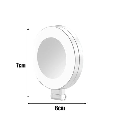 Magnetic Phone Selfie Lights Portable LED Cellphone Ring Light with Built-in Mirror 180° Foldable Phone Flashes for Mag Safe