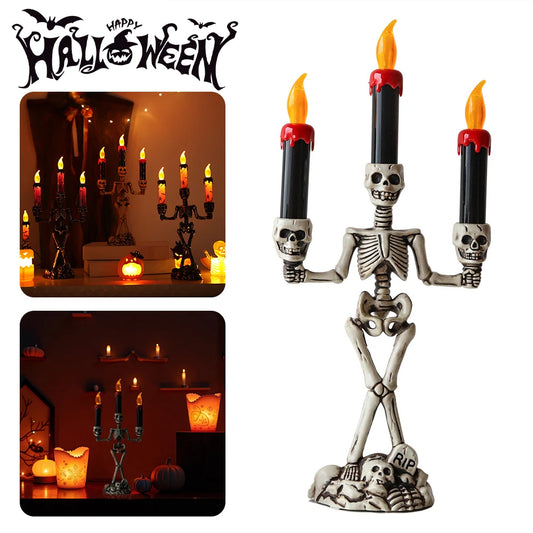 Spooky LED Skull Candles